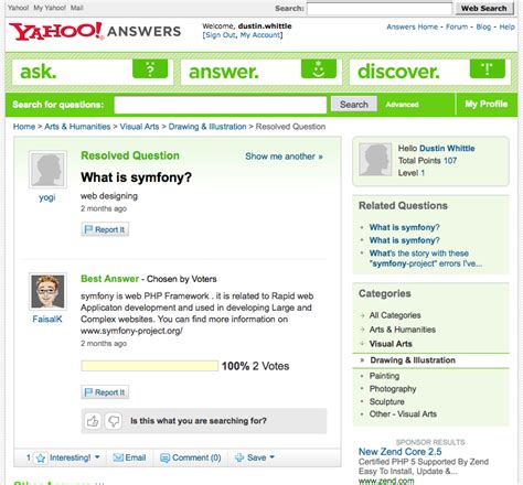 recommendation improvement yahoo answer.
